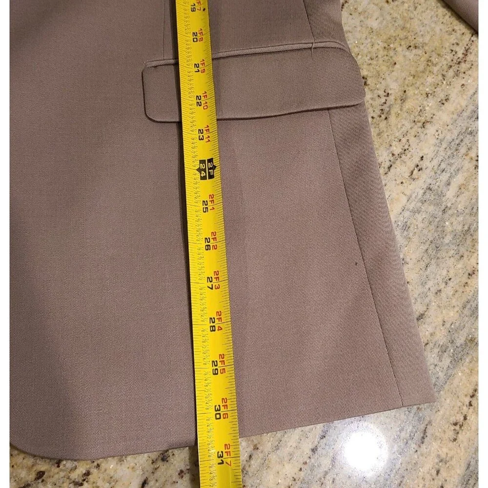 New! Ferretti Uomo Men’s Suit Blazer Tan Wool Size 40R 34W Oxford 100% Wool